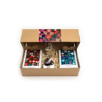 zestaw prezentowy - 2 kawy świąteczne + wiśnie w czekoladzie