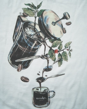 T-shirt frenchpress monko. - unisex