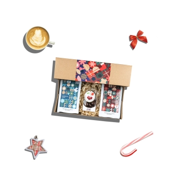 zestaw prezentowy - 2 kawy świąteczne + wiśnie w czekoladzie